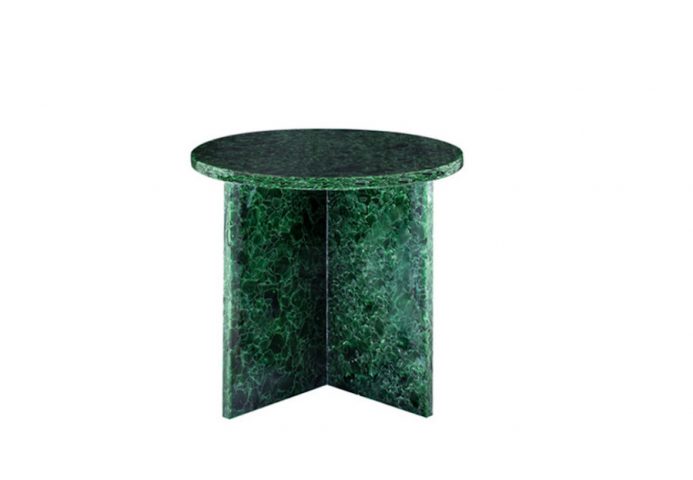 Table "Font Round" marbre et verre design Sebastian Herkner pour Pulpo