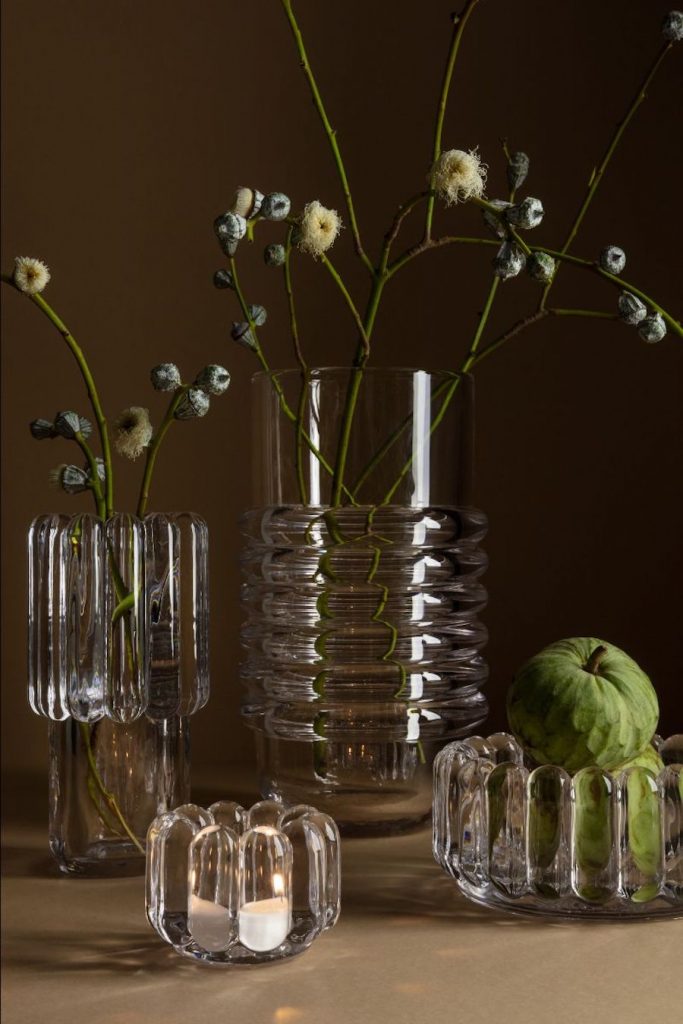 Vases Press en verre épais industriel design TOM DIXON