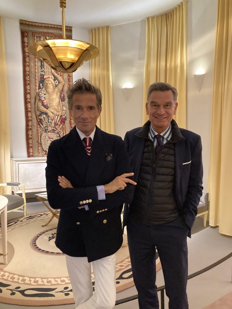 Vincent Darré et Hervé Lemoine directeur du Mobilier national